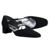 Stuart Weitzman - Black Block Heel Pumps w/ Crisscross Design Sz 7.5