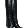 Stuart Weitzman - Black Leather Tall Boots w/ Stiletto Heel Sz 6
