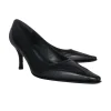 Stuart Weitzman - Black Leather Pointed Pumps Sz 9