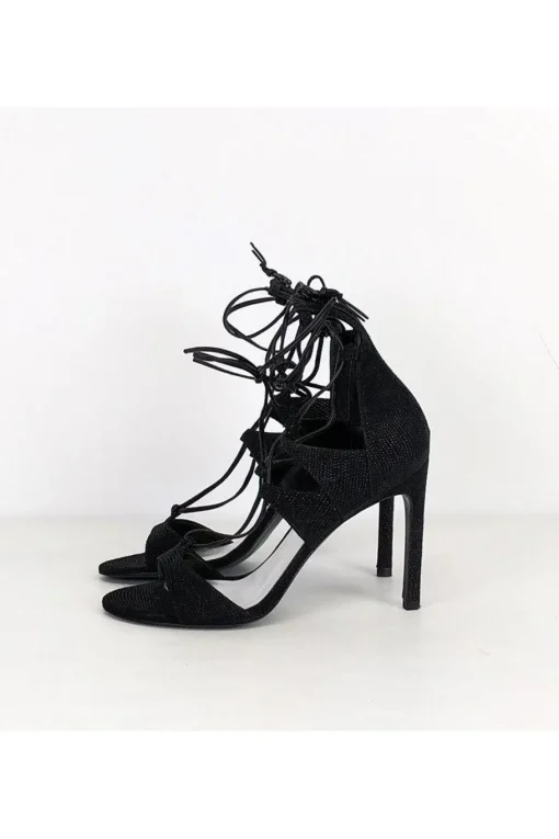 Stuart Weitzman - Black Strappy Heels Sz 7.5