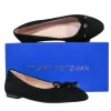 Stuart Weitzman - Black Suede "Gabby" Ballerina Flats w/ Bow Sz 8.5