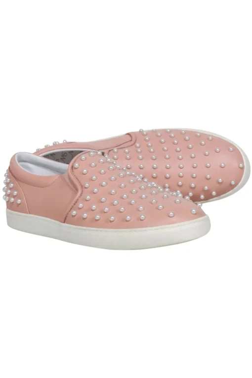 Stuart Weitzman - Blush Pink Slip On Pearl trim Flats Sz 11.5