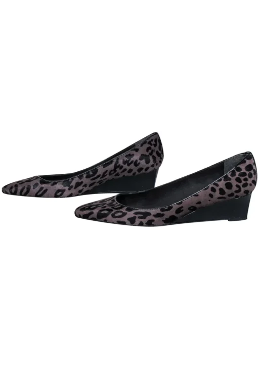 Stuart Weitzman - Brown & Black Leopard Print Pony Hair Pumps Sz 8.5