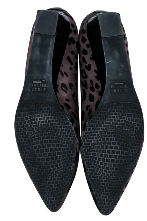 Stuart Weitzman - Brown & Black Leopard Print Pony Hair Pumps Sz 8.5