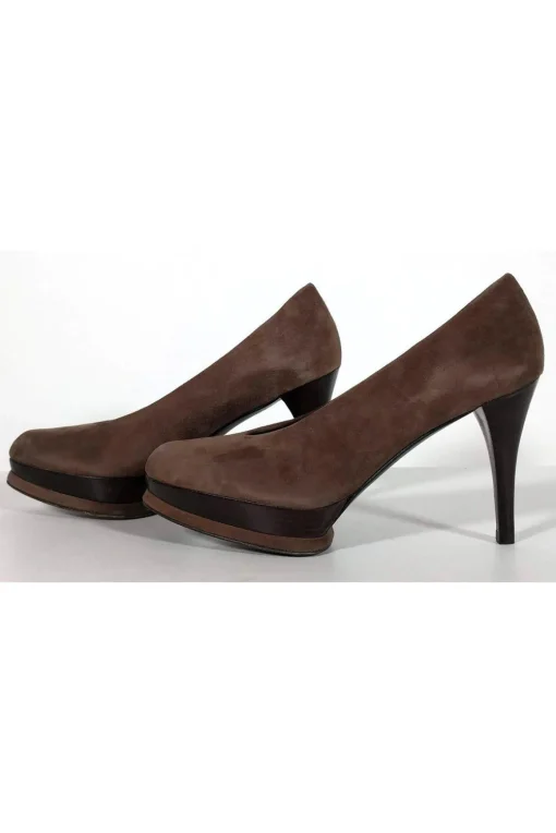 Stuart Weitzman - Brown Suede Platform Pumps Sz 6
