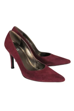 Stuart Weitzman - Burgundy Suede Pointed-Toe Pump Sz 5