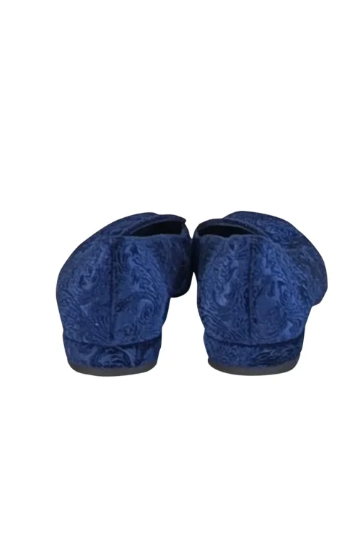 Stuart Weitzman - Dark Blue Velvet Brocade Loafers Sz 7.5