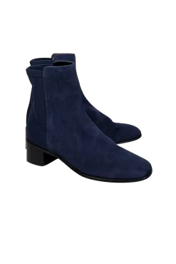 Stuart Weitzman - Navy Suede Short Boots Sz 7.5