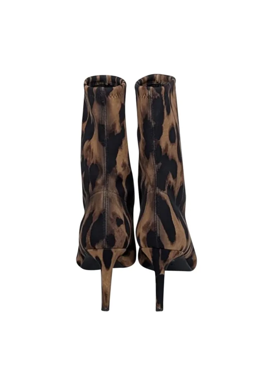 Stuart Weitzman - Tan & Black Leopard Print Short Boots Sz 7