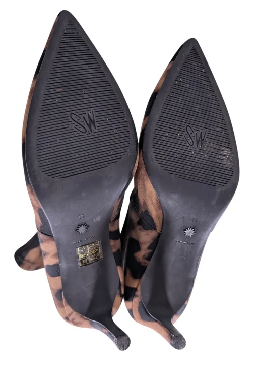 Stuart Weitzman - Tan & Black Leopard Print Short Boots Sz 7