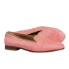 Stubbs & Wootton - Pink Woven Embroidered Toe Flats Sz 6.5