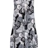 Sue Wong - Black & Grey Printed Shift Dress w/ Bubble Hem Sz 6