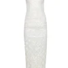 Sue Wong - Embellished White Lace Cap Sleeve Gown Sz 0