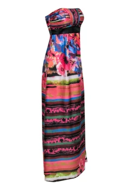 Sue Wong - Multicolor Floral Print Maxi Gown Sz 4