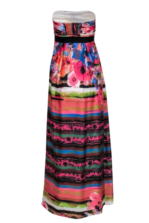 Sue Wong - Multicolor Floral Print Maxi Gown Sz 4