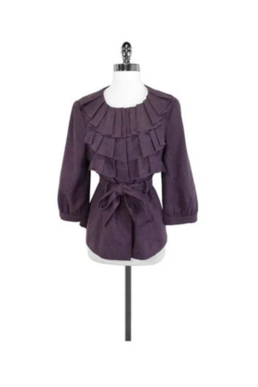 Tabitha - Purple Wool Blend Jacket Sz 10