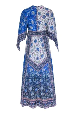 Tanvi Kedia - Blue Multi Paisley Print Dress Sz 4