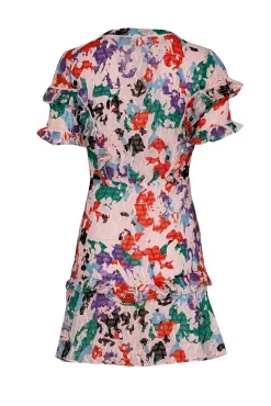 Tanya Taylor - White & Multi Color Print Silk Blend Dress Sz 0