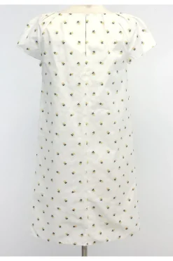 Tara Jarmon - Ivory & Yellow Floral Cotton Blend Dress Sz 6