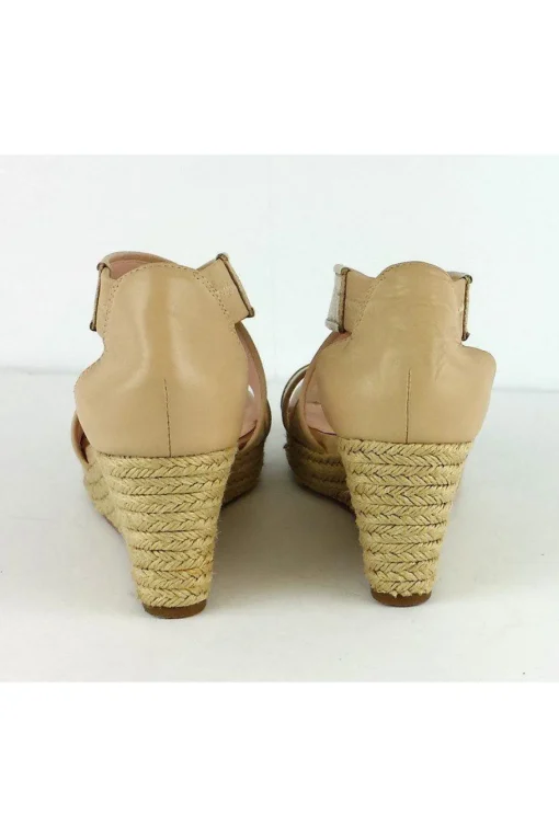 Taryn Rose - Tan Strappy Krissy Espadrille Wedges Sz 7.5