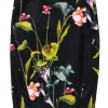 Ted Baker - Black & Multi Color Floral Hummingbird Print Pencil Skirt Sz 4