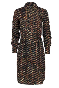 Ted Baker - Black, Brown, & Orange Print Dress Sz 4