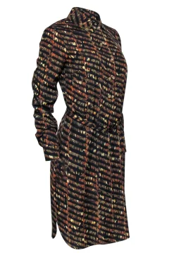 Ted Baker - Black, Brown, & Orange Print Dress Sz 4