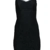 Ted Baker - Black Lace Satin Empire Waist Cocktail Dress Sz 4
