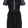 Ted Baker - Black Layered Lace Skater "Dixa" Dress Sz 4