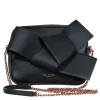 Ted Baker - Black Pebbled Leather Rose Gold Chain Crossbody w/ Bow Detail