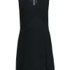 Ted Baker - Black Scalloped Sleeveless Sheath Dress Sz 6