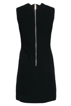 Ted Baker - Black Scalloped Sleeveless Sheath Dress Sz 6