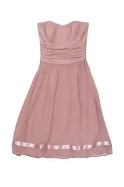 Ted Baker - Blush Silk Strapless Dress Sz 2