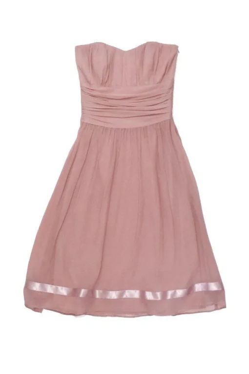 Ted Baker - Blush Silk Strapless Dress Sz 2
