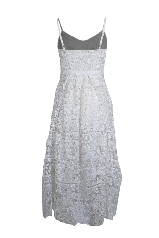 Ted Baker - Ivory Eyelet Lace Midi Dress Sz 4