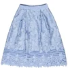 Ted Baker - Light Blue Floral Eyelet Lace Skirt Sz 2