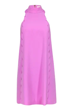 Ted Baker - Light Pink High Neck Tunic Dress w/ Scalloped Trim Sz 6