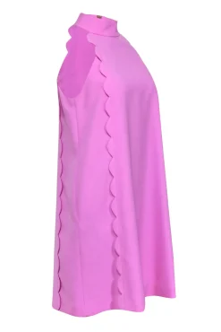 Ted Baker - Light Pink High Neck Tunic Dress w/ Scalloped Trim Sz 6