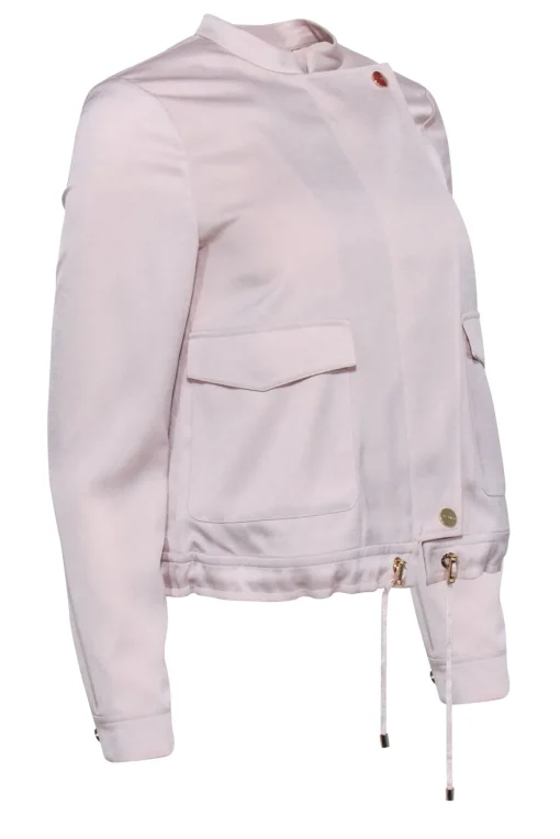 Ted Baker - Light Pink Satin Cargo Jacket Sz 2