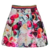 Ted Baker - Multicolor Swirly Floral Print Pleated Flare Skirt Sz 4