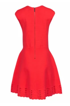 Ted Baker - Neon Coral Knit Dress Sz 10