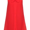 Ted Baker - Orange Sleeveless Mini Dress w/ Bow and Slit Sz 8