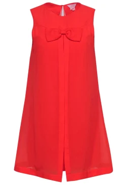 Ted Baker - Orange Sleeveless Mini Dress w/ Bow and Slit Sz 8