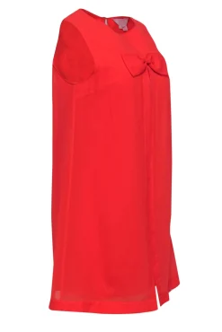 Ted Baker - Orange Sleeveless Mini Dress w/ Bow and Slit Sz 8