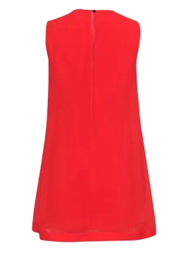 Ted Baker - Orange Sleeveless Mini Dress w/ Bow and Slit Sz 8