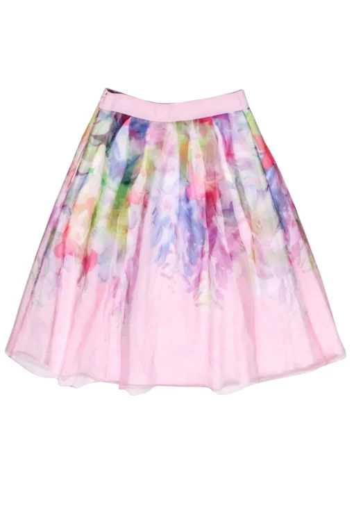 Ted Baker - Pink & Multi Color Floral Print Sz 2