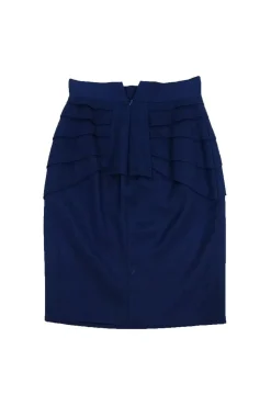 Temperley London - Navy Blue Pencil Skirt Sz 2