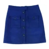 Thakoon - Navy Double Pocket Front Wool Skirt Sz 6