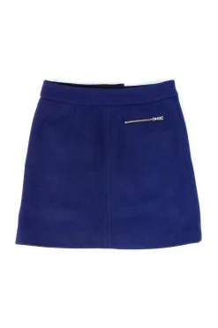 Thakoon - Navy Double Pocket Front Wool Skirt Sz 6