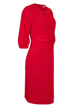 The Fold - Red Cropped Sleeve Knee Length Dress Sz 4